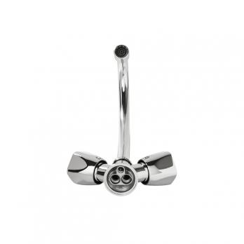 Смеситель для кухни 1/2 кер F4009 FRAP ПЕНТА (выс.пов.излив, п/шпильку, хром, силумин)