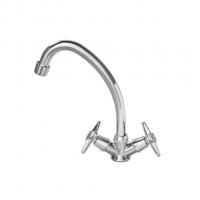 Смеситель для кухни 1/2 кер F4020-2 FRAP КРЕСТ (выс.пов.излив, п/ гайку, хром, силумин)