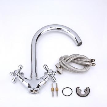 Смеситель для кухни 1/2 кер F4025 FRAP (выс.пов. излив, п/шпильку, хром, латунь)