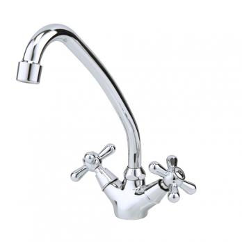 Смеситель для кухни 1/2 кер F4125 FRAP Крест (выс. пов. излив, п/шпильку, хром, латунь)