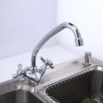 Смеситель для кухни 1/2 кер F4125 FRAP Крест (выс. пов. излив, п/шпильку, хром, латунь)