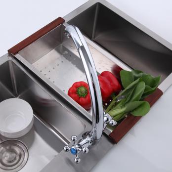 Смеситель для кухни 1/2 кер F4219 FRAP (выс.пов.излив, п/шпильку, хром, силумин)