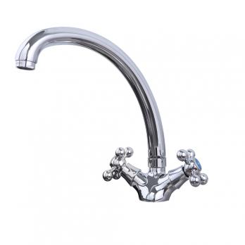 Смеситель для кухни 1/2 кер F4219 FRAP (выс.пов.излив, п/шпильку, хром, силумин)