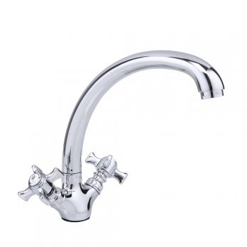 Смеситель для кухни 1/2 кер F4224 FRAP (выс.пов.излив, п/гайку, хром, силумин)