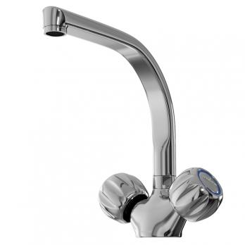 Смеситель для кухни 1/2 кер. MIXLINE ML02-031 высокий излив п/гайку (без подводки)