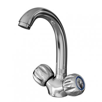 Смеситель для кухни 1/2 кер. MIXLINE ML02-032 низкий излив п/гайку (без подводки)