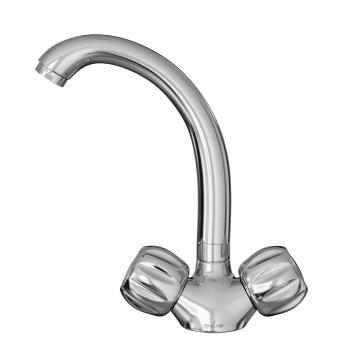 Смеситель для кухни 1/2 кер. MIXLINE ML02-032 низкий излив п/гайку (без подводки)