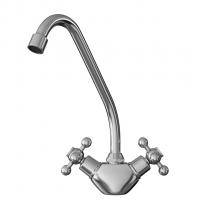 Смеситель для кухни 1/2 кер. MIXLINE ML07-032 высокий излив п/гайку (без подводки)