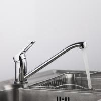 Смеситель для кухни 35к F4913 FRAP (плоский пов. излив, п/гайку, хром, латунь)