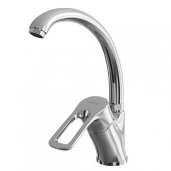 Смеситель для кухни 40k MIXLINE ML06-032 высокий излив с/отв боковая п/гайку (без подводки)