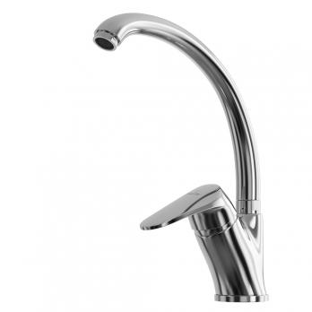 Смеситель для кухни 40k MIXLINE ML08-032 высокий излив б/отв боковая п/гайку (без подводки)