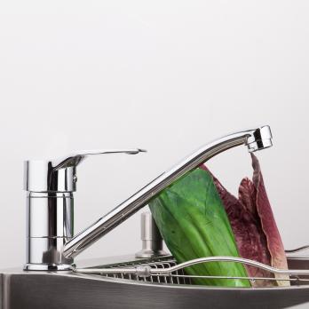 Смеситель для кухни 40к F4963 FRAP (длин. плоск. пов. излив, хром, п/ гайку, латунь)