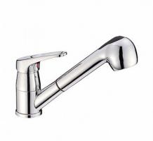 Смеситель для кухни душ 35к L6013 Ledeme с отв выдвижная лейка, латунь