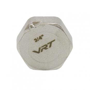 Заглушка 3/4'' вн с контр отв VRT® никель