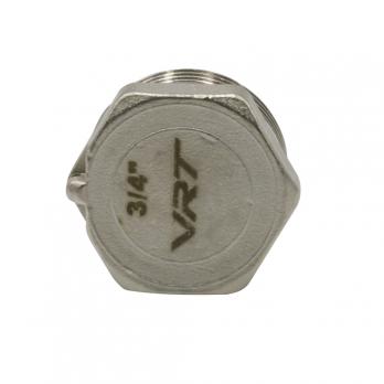 Заглушка 3/4'' нар с контр отв VRT® никель