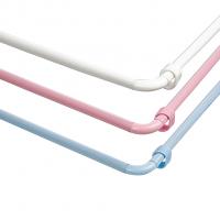 Карниз для ванной белый угловой 0,80*0,80*0,80 с кольцами Русспласт