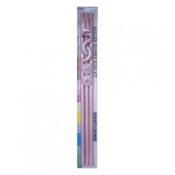 Карниз для ванной розовый угловой Zalel (блистер) 0,90*0,90*0,90