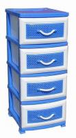 Комод ДЕЛЬФИН 4 ярус голубой В95*Ш38*Г47