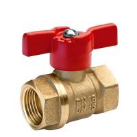 Кран шаровой 1/2'' вн/вн бабочка 11Б27п1 БАЗ Standart PN40