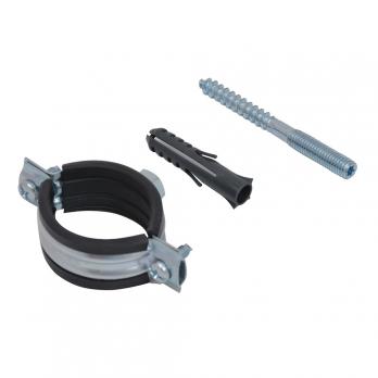 Хомут сантехнический 2'' (60-64 мм) в комплекте со шпилькой и дюбелем VRT