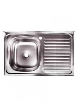 Мойка 80х50 (0,4) лев вып 1 1/2 Эконом (глуб. 13см)