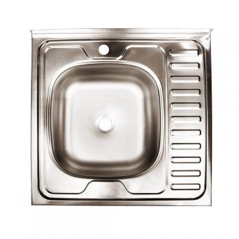 Мойка 60х60 (0,4) лев вып 1 1/2 Эконом (глуб. 13см)