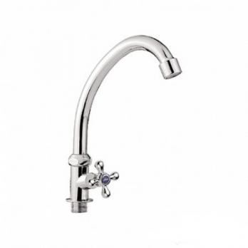 Смеситель для раковины/мойки 1/2 кер L4108 Ledeme КРЕСТ моно, силумин