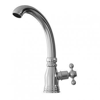 Смеситель для раковины/мойки 1/2 кер. MIXLINE ML07-05 моно п/гайку  (без подводки)