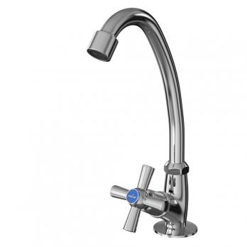 Смеситель для раковины/мойки 1/2 кер. MIXLINE ML09-05 моно п/гайку (без подводки)