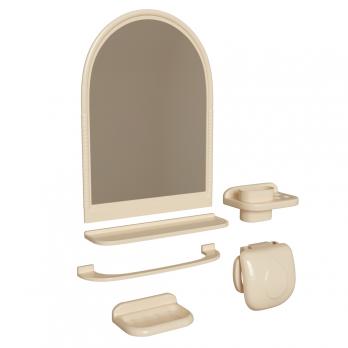 Набор д/ван ком с зерк ЕЛЕНА МХ/ADRIA (6 пред) беж/крем