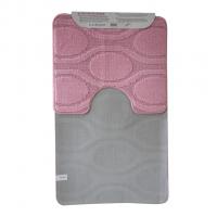 Набор ковриков д/ванной Zalel  2 пр. 60х100 (розовый)