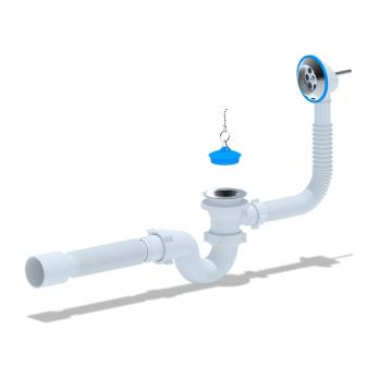 Обвязка на ванну 1 1/2*40 с вып. и переливом с гофрой Ani Е155 АНИ пласт