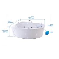 Ванна угловая Кайли 150 x 100 правая