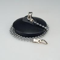 Пробка для ванны черная D45мм с метал. цепочкой 50см ПВХ