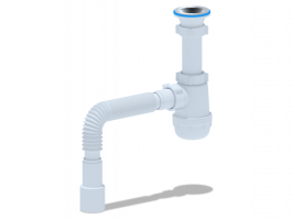 Сифон 1 1/2*40 Ani Грот с гофрой 40*40х50 А0115 АНИ пласт