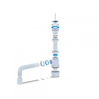 Сифон 1 1/2*40 Ani Грот с гофрой 40х50 А0110 АНИ пласт