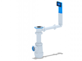 Сифон 1 1/2*40 Ani Грот с жестким переливом А0140 АНИ пласт (винт 60мм)