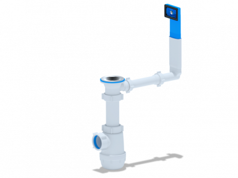 Сифон 1 1/2*40 Ani Грот с жестким переливом А0140 АНИ пласт (винт 60мм)