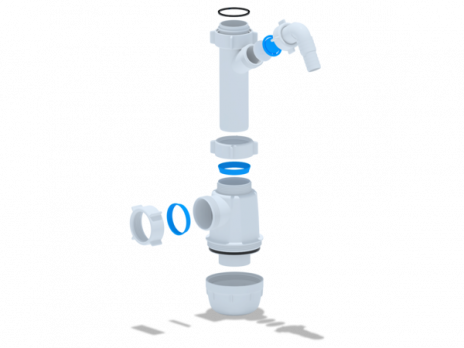 Сифон 1 1/2*40 Ani Грот с носиком, без выпуска  А1020 АНИ пласт