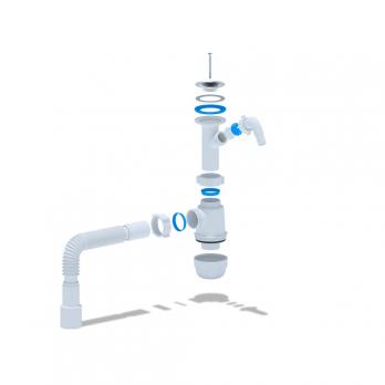 Сифон 1 1/2*40 Ani Грот с носиком, с гофрой А2015 АНИ пласт