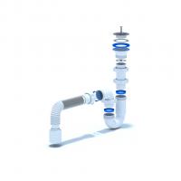 Сифон 1 1/2*40 Ani прямоточ. с гофрой 40*50  D0110 АНИ пласт