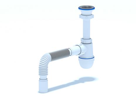 Сифон 1 1/2*40 Ani с гофрой 40*40 C0105 АНИ пласт