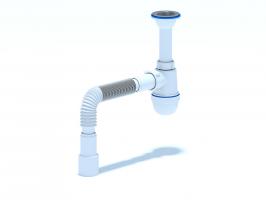 Сифон 1 1/2*40 Ani с гофрой 40*40*50 С0515 АНИ пласт