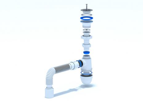 Сифон 1 1/2*40 Ani с гофрой 40*50 С0110 АНИ пласт