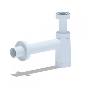 Сифон 1 1/4*40 Ani без выпуска с трубой 40*40 BRB1004 АНИ пласт БЕЛЫЙ