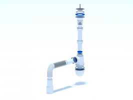 Сифон 1 1/4*40 Ani с гофрой 40*40*50 C1015 АНИ пласт