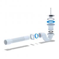 Сифон для душ.поддона 40*40 с гофрой 40*50 Ani Е115 АНИ пласт