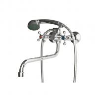 Смеситель для ванны и раковины 1/2 кер F2208-2 FRAP картридж перекл КРЕСТ, S излив, хром, латунь