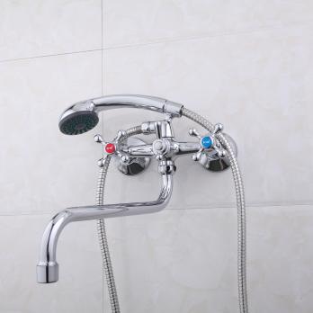 Смеситель для ванны и раковины 1/2 кер F2208 FRAP с шар перекл КРЕСТ, S излив, хром, латунь