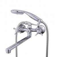 Смеситель для ванны и раковины 1/2 кер F2224 FRAP с шар перекл КРЕСТ (L излив, хром, латунь),